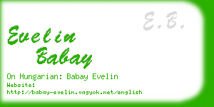 evelin babay business card